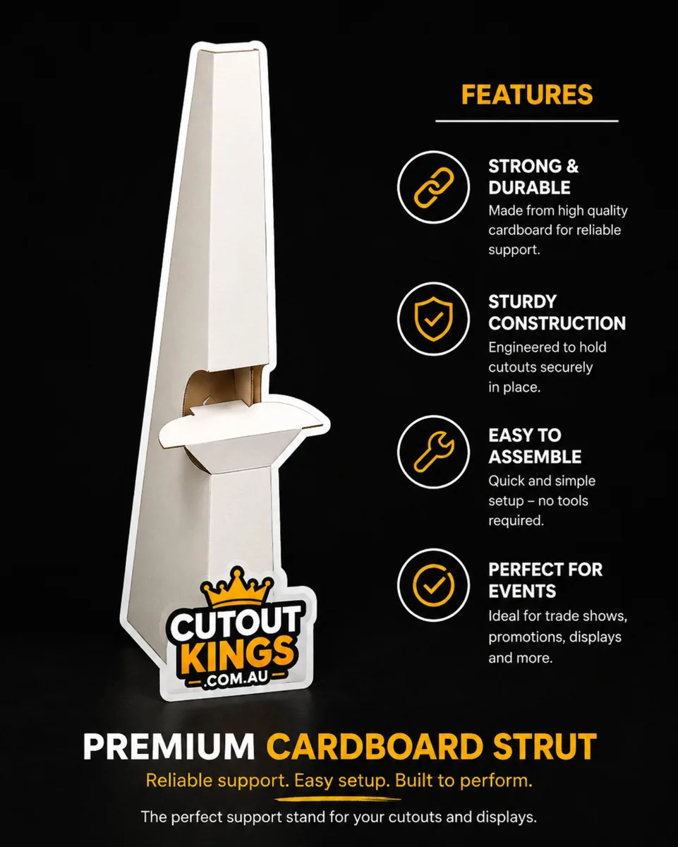 Premium Cardboard Strut — strong, easy setup, built to perform