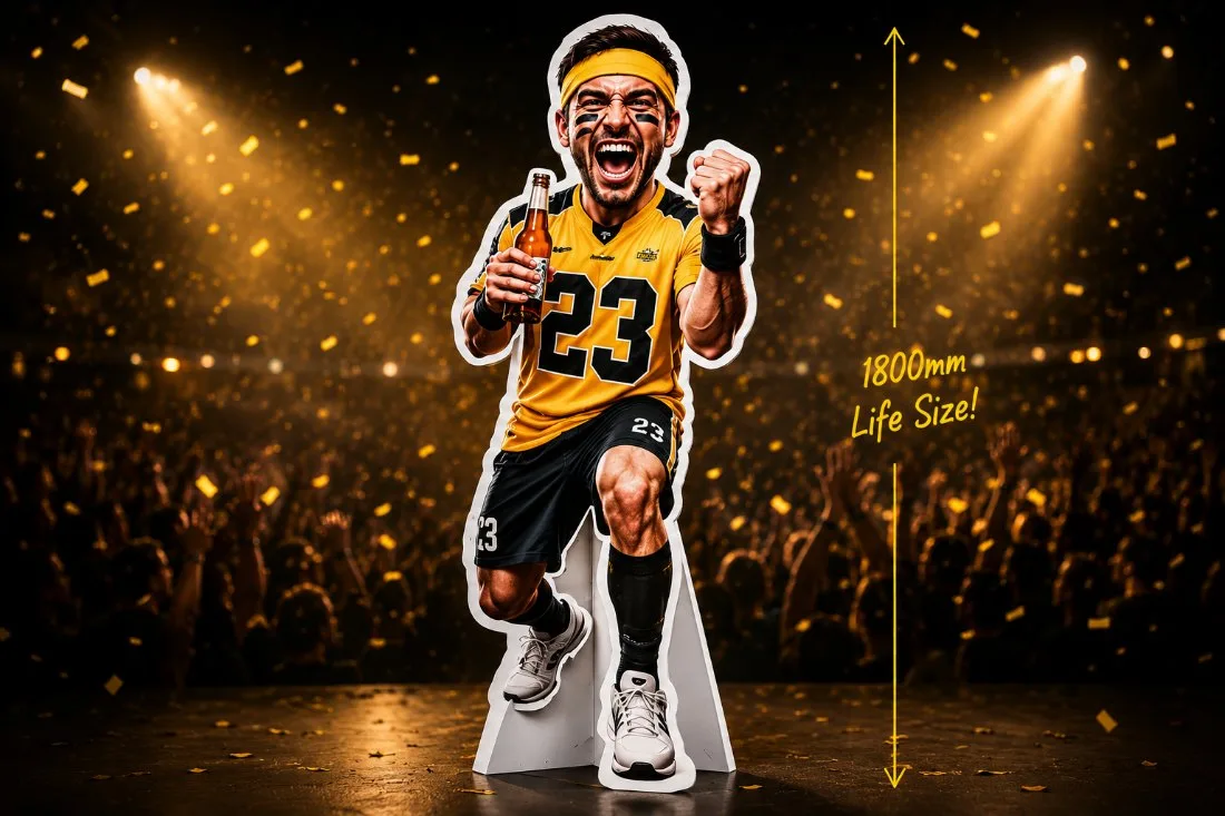 Life size sports cutout